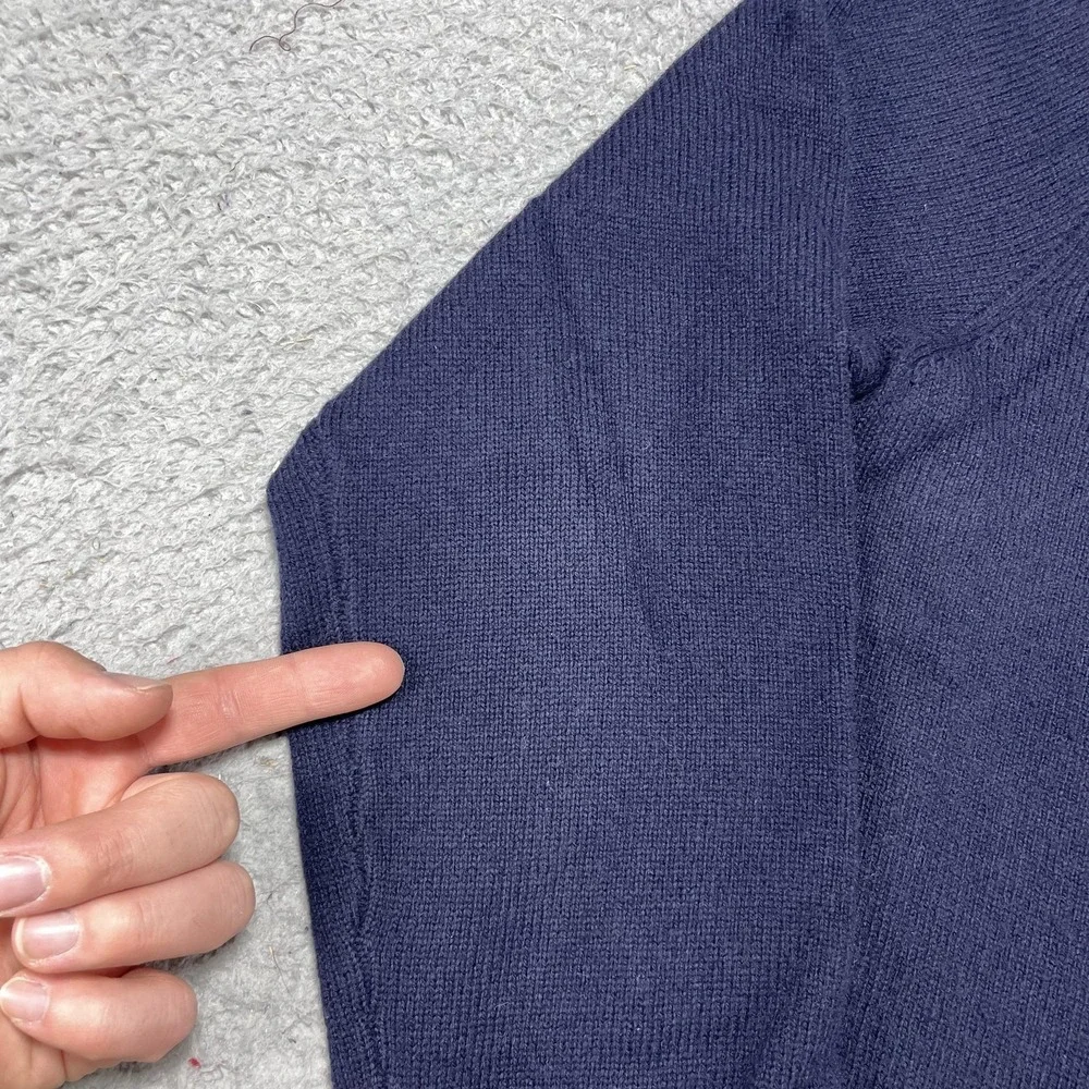 Polo‎ Ralph Lauren Sweater Mens Large Blue Lambswool V Neck Pullover Pony Logo